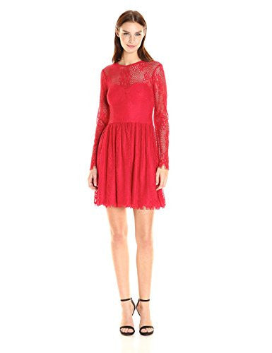 GUESS Women's Long Sleeve Lace Dress